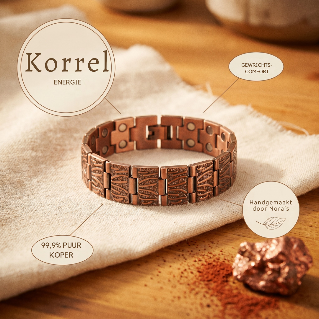 Nora's Korrel Koperen Herenarmband