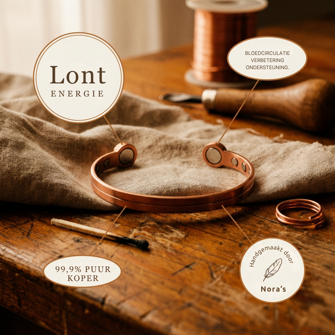 Nora's Lont Koperen Armband