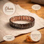 Nora's Oker Koperen Herenarmband
