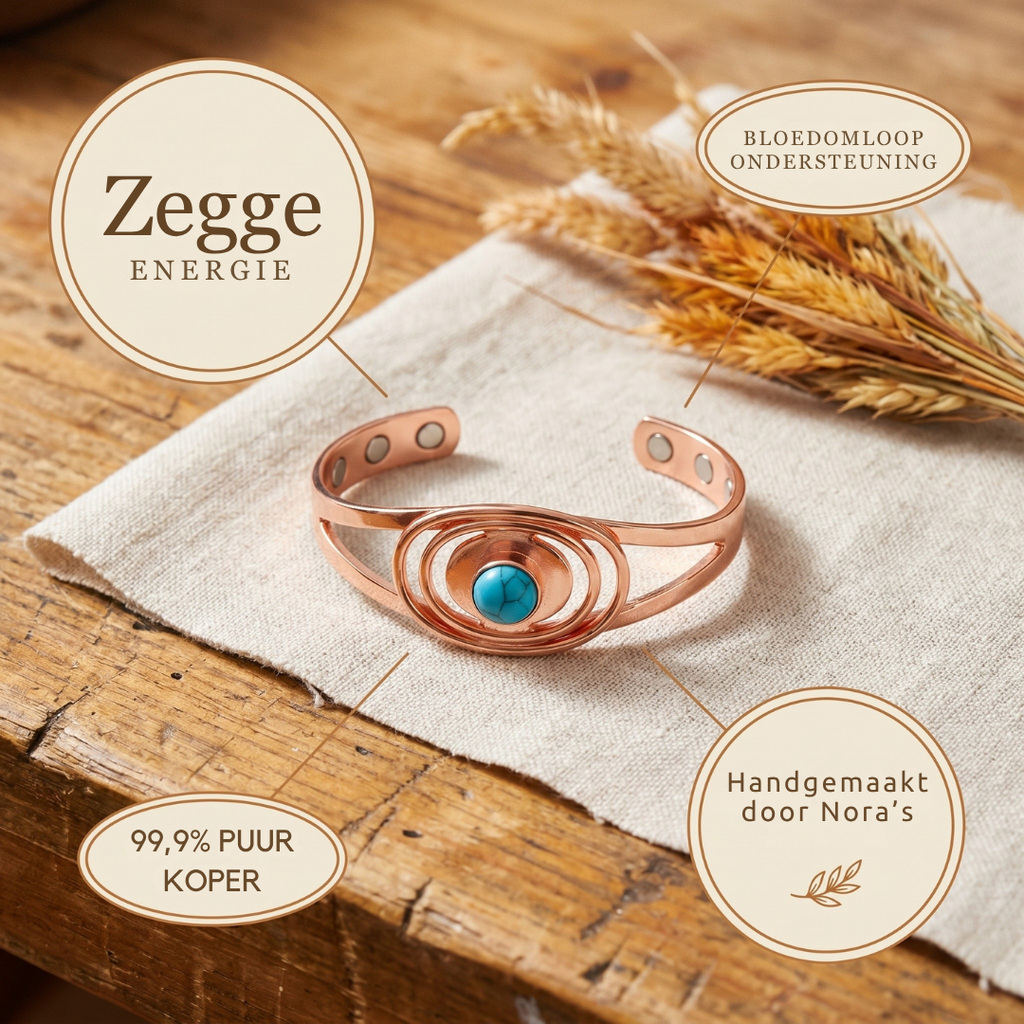 Nora's Zegge Koperen Armband