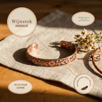 Nora's Wijnstok Koperen Armband