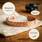 Nora's Magneetsteen Koperen Armband