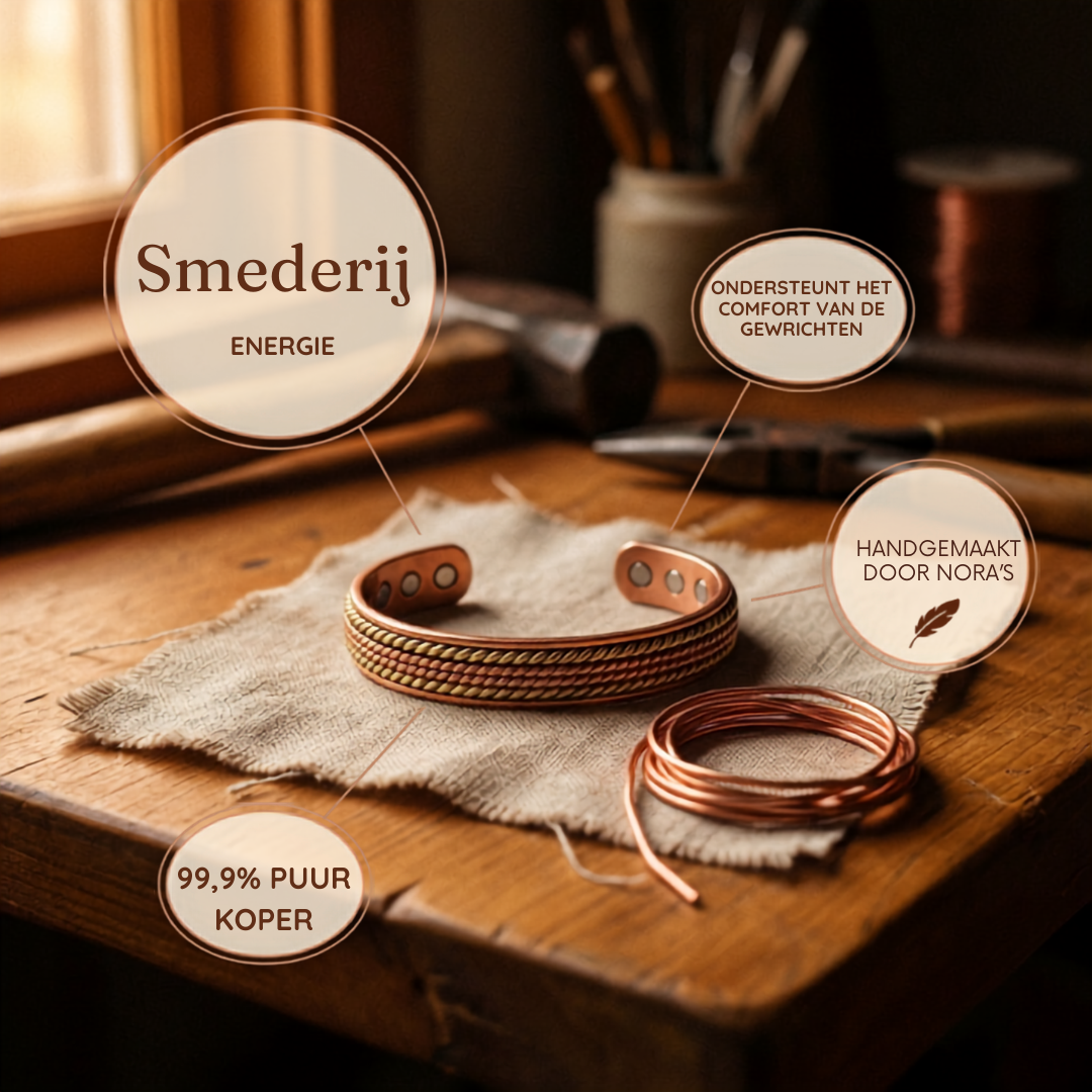 Nora's Vonk Koperen Armband