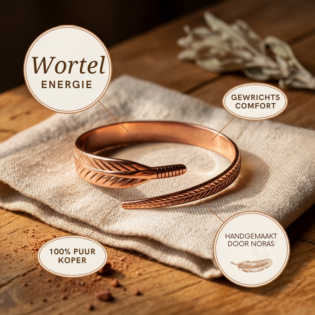 Nora's Wortel Koperen Armband