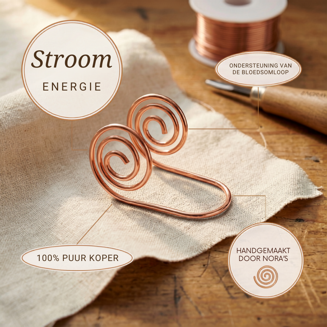 Nora's Stroom Koperen Handspiraal