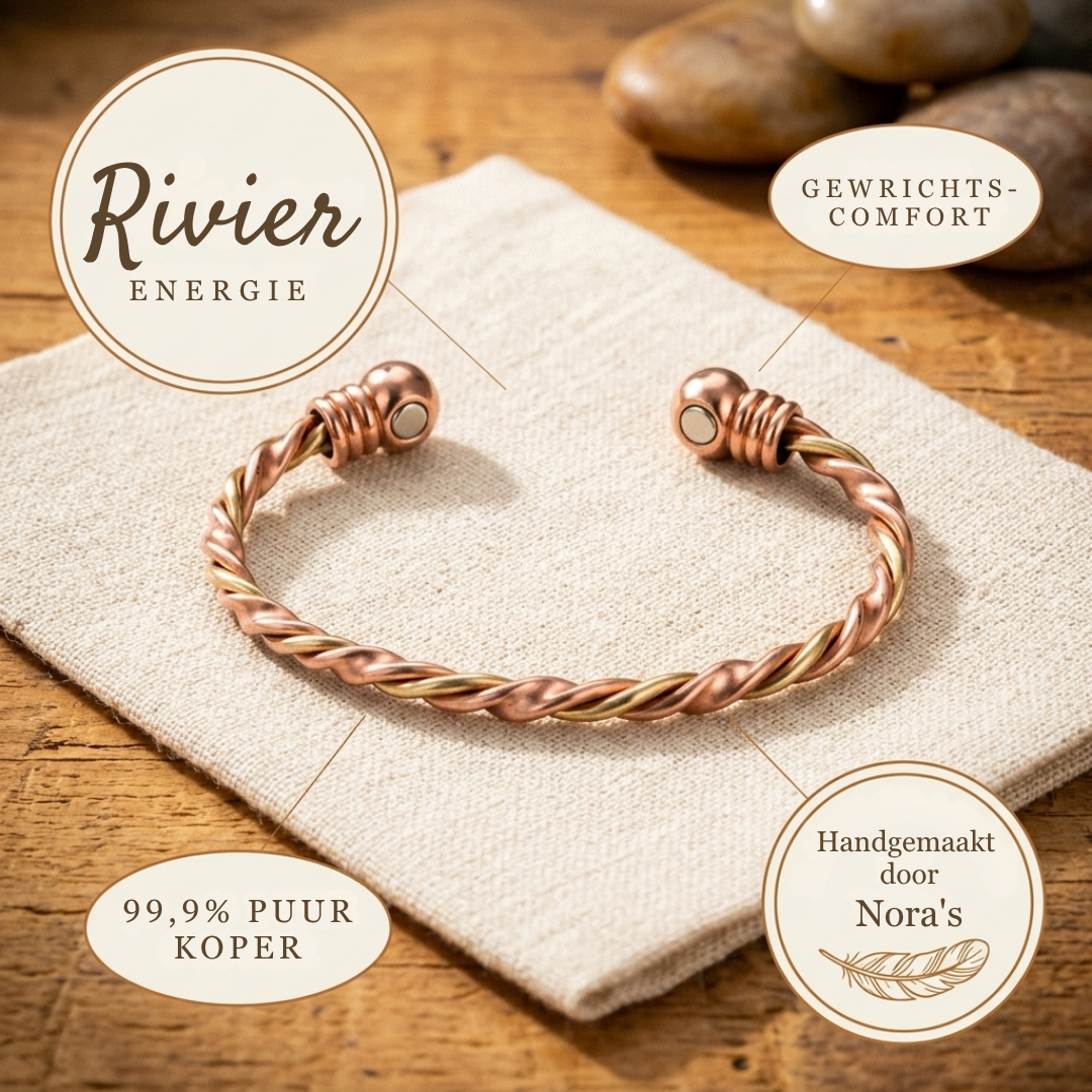 Nora's Rivier Koperen Armband