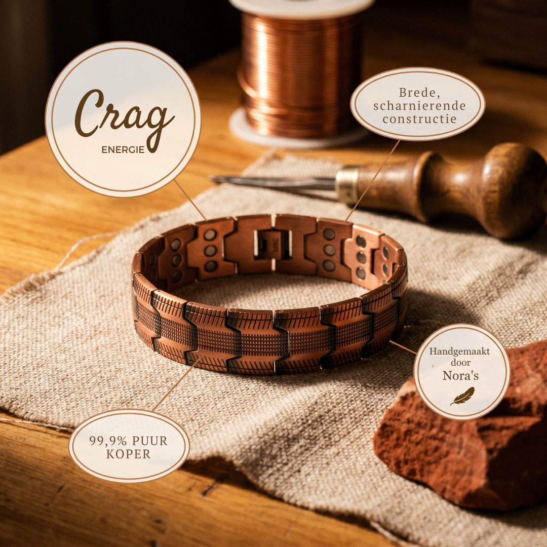 Nora's Rots Koperen Armband