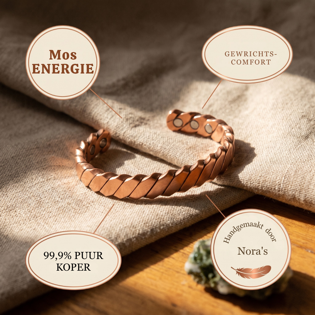 Nora's Klimop Koperen Armband