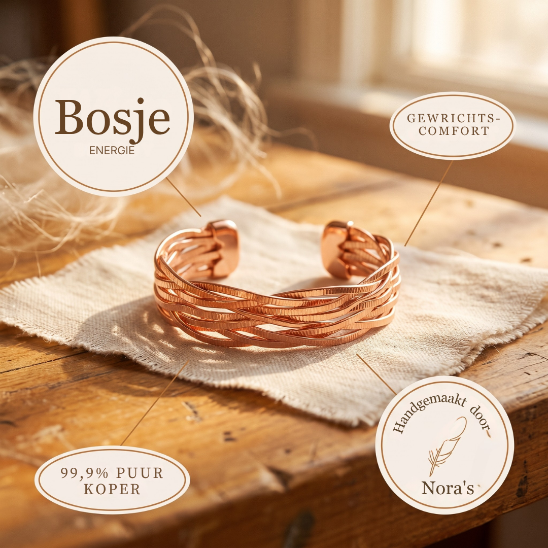 Nora's Sliert Koperen Armband