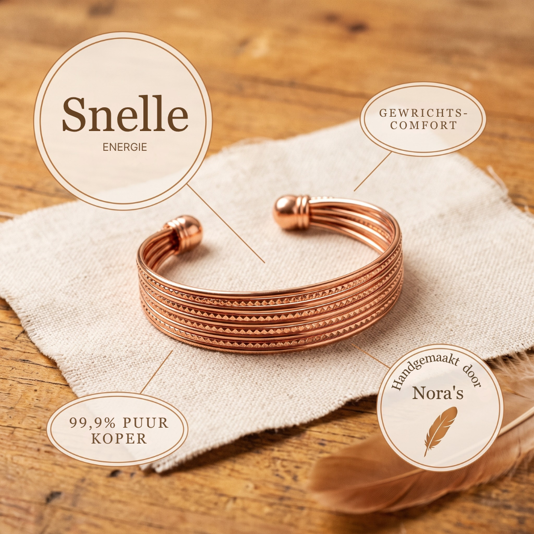 Nora's Gierzwaluw Koperen Armband