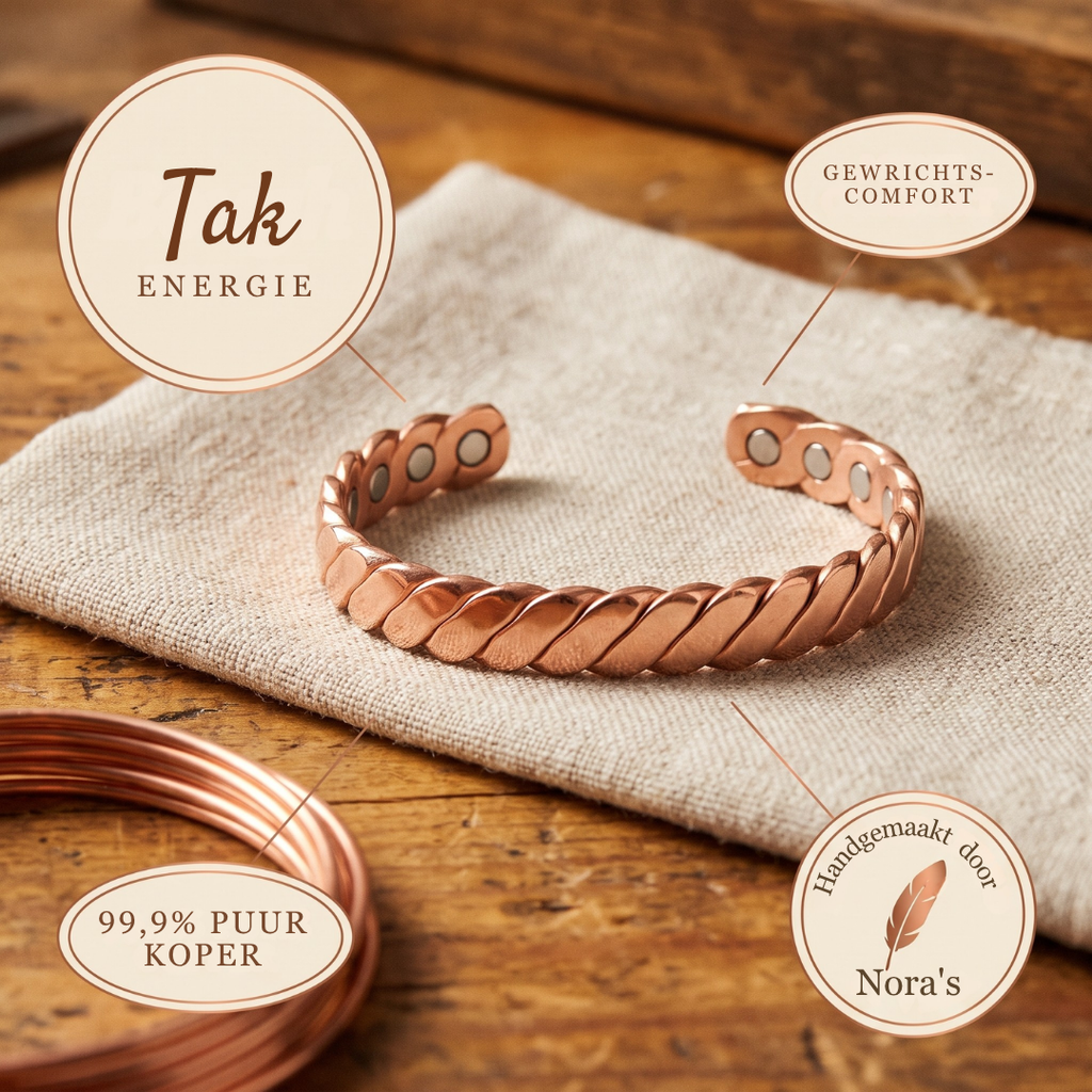 Nora's Tak Koperen Armband