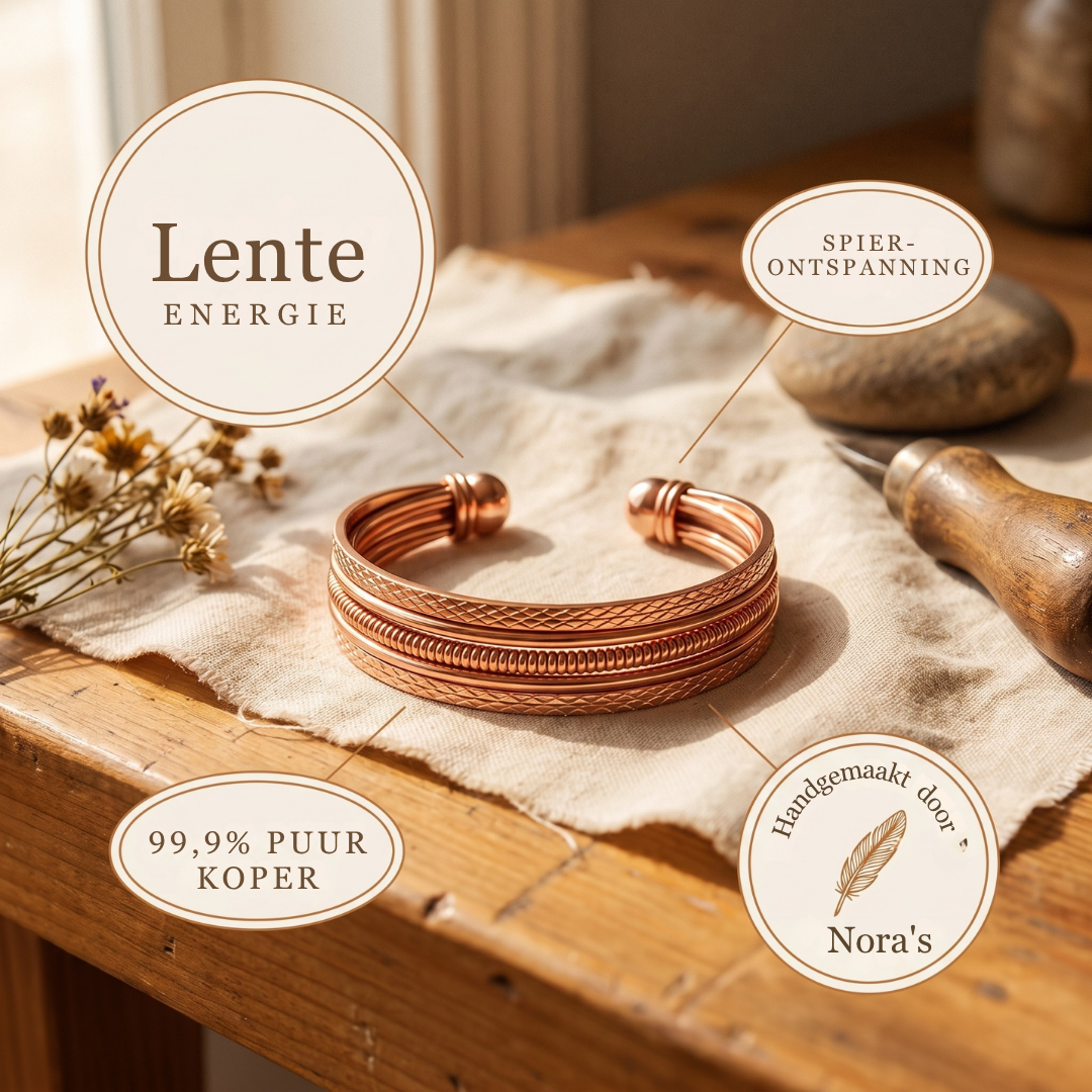 Nora's Lente Koperen Armband