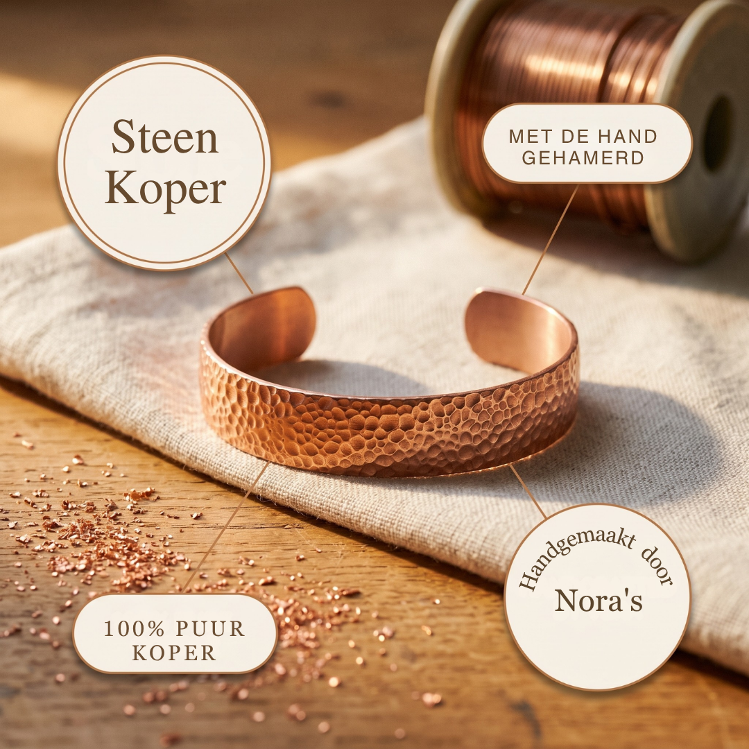 Nora's Maan Koperen Armband