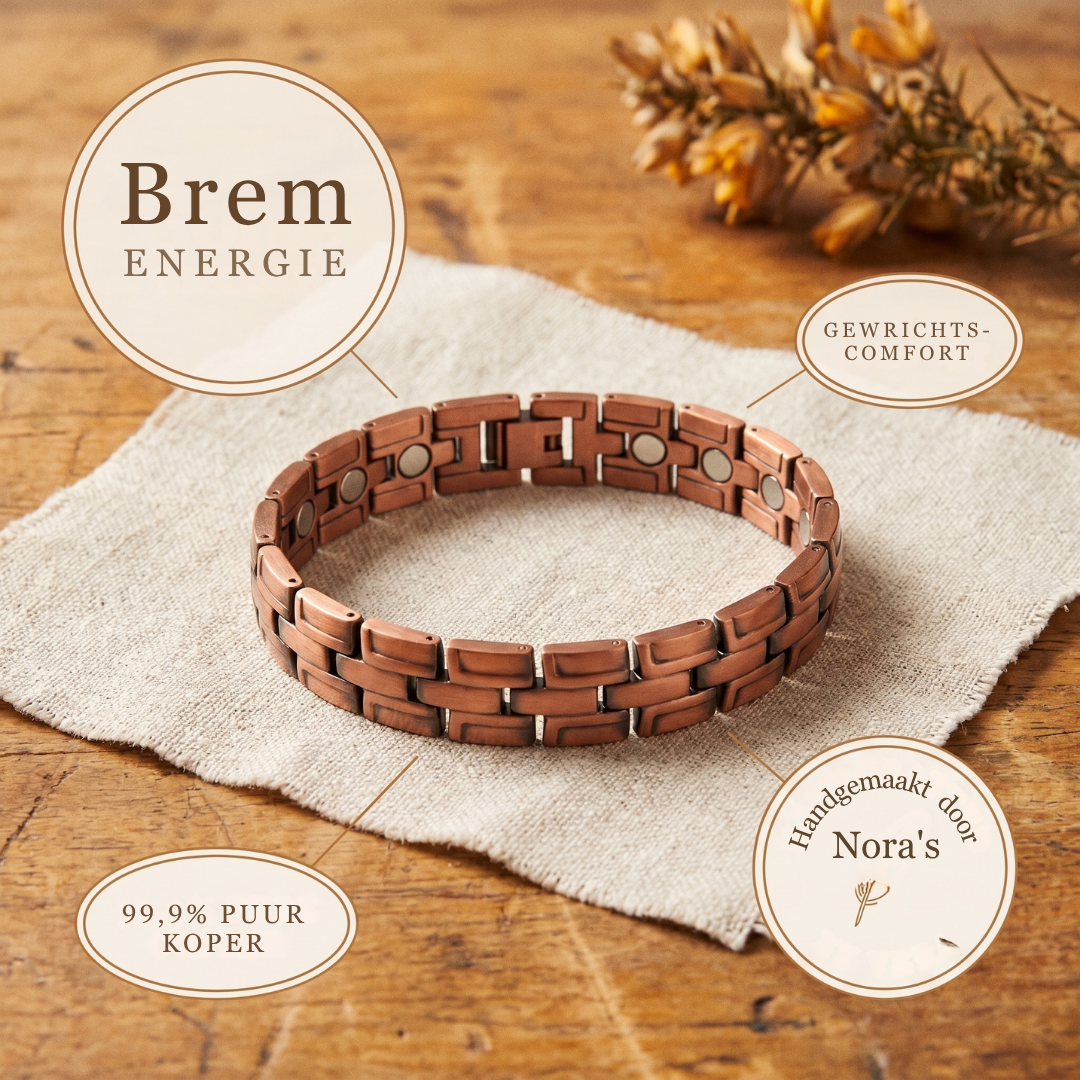 Nora's Brem Koperen Herenarmband
