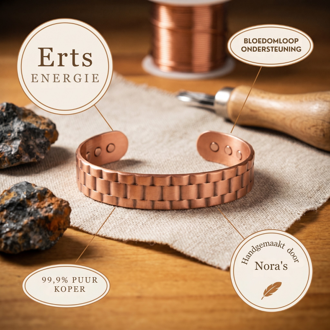 Nora's Erts Koperen Herenarmband