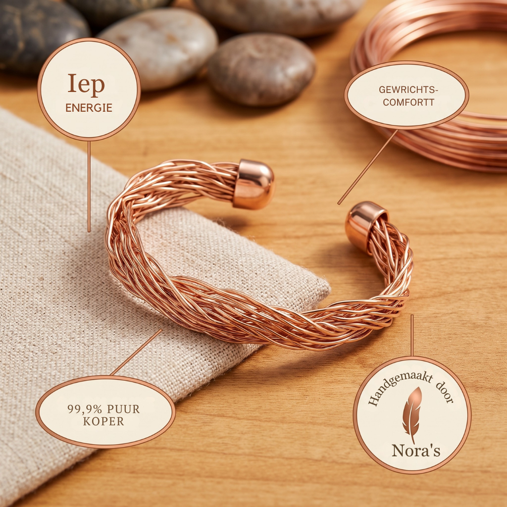 Nora's Iep Koperen Armband
