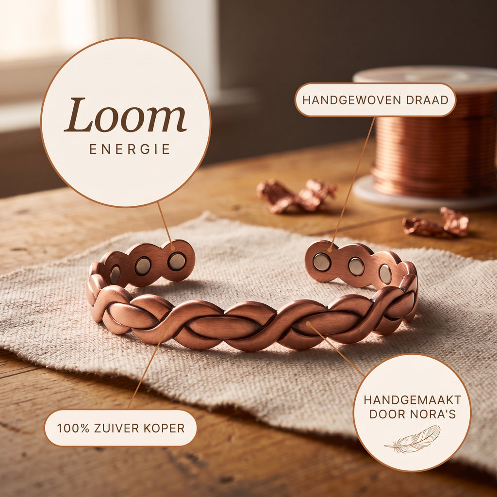 Nora's Weefgetouw Koperen Armband