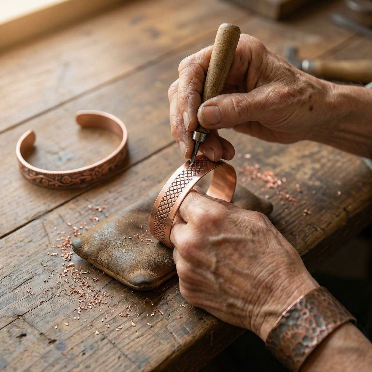 Nora's Smeedwerk Koperen Set