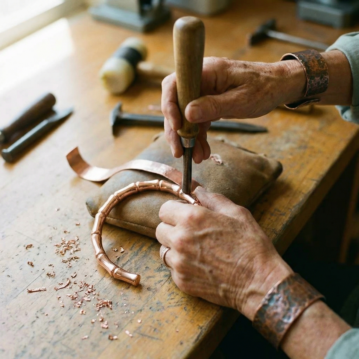 Nora's Lariks Koperen Armband