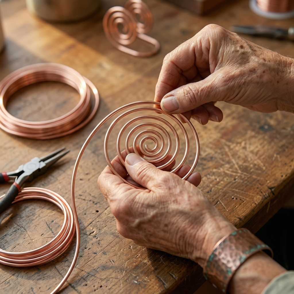 Nora's Stroom Koperen Handspiraal