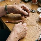 Nora's Riet Koperen Enkelband