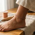 Nora's Riet Koperen Enkelband