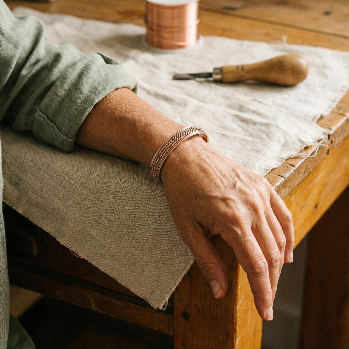 Nora's Golf Koperen Armband