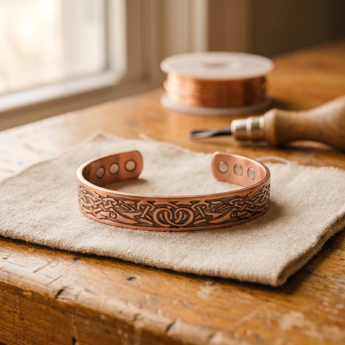Nora's Mos Koperen Armband