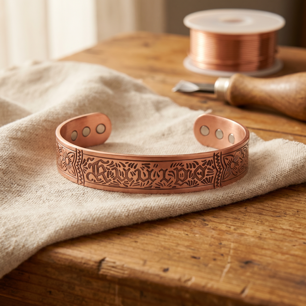 Nora's Drijfhout Koperen Armband