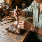 Nora's Drijfhout Koperen Armband