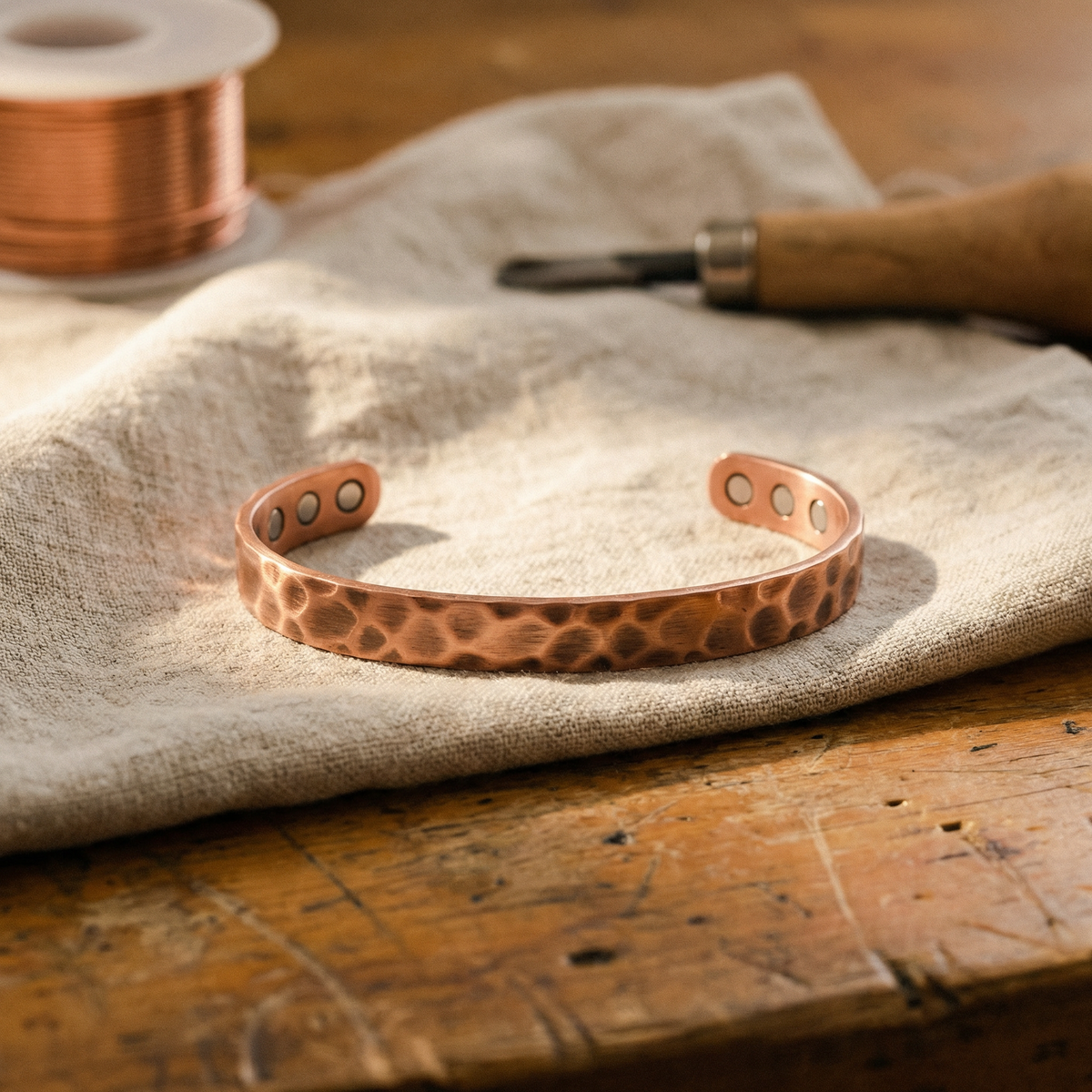 Nora's Groef Koperen Armband