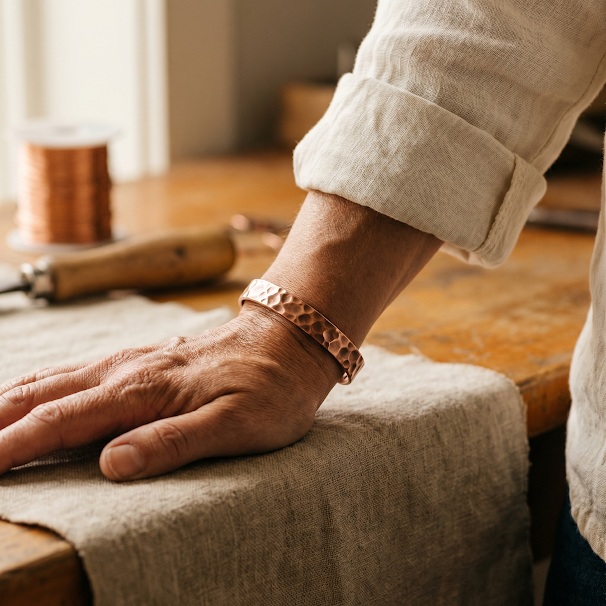 Nora's Groef Koperen Armband
