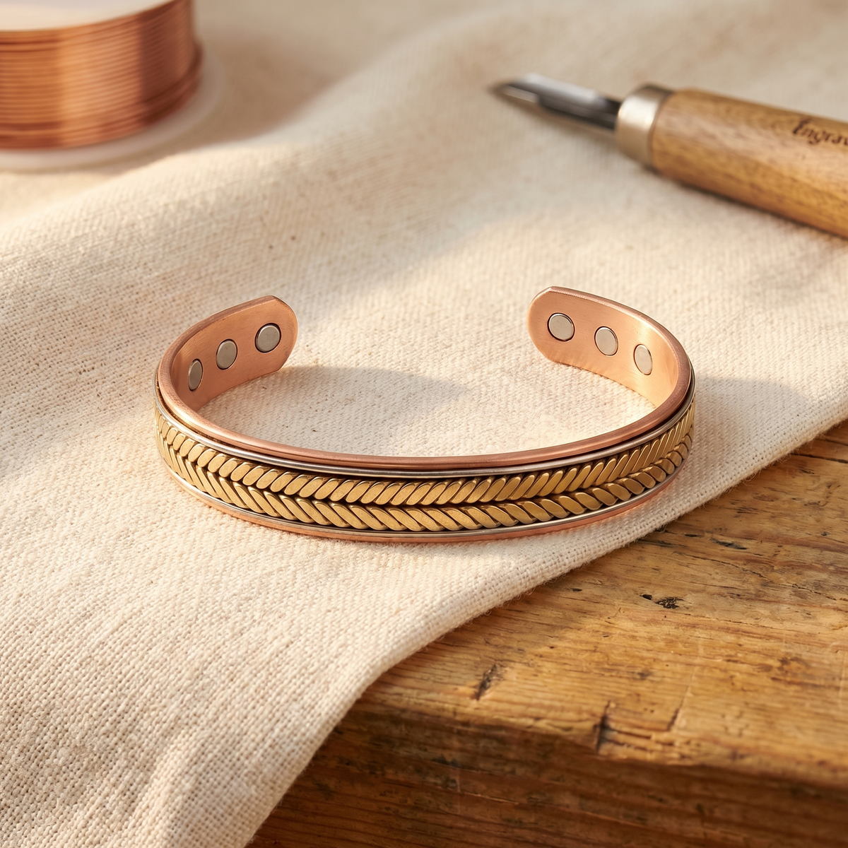 Nora's Oogst Koperen Armband