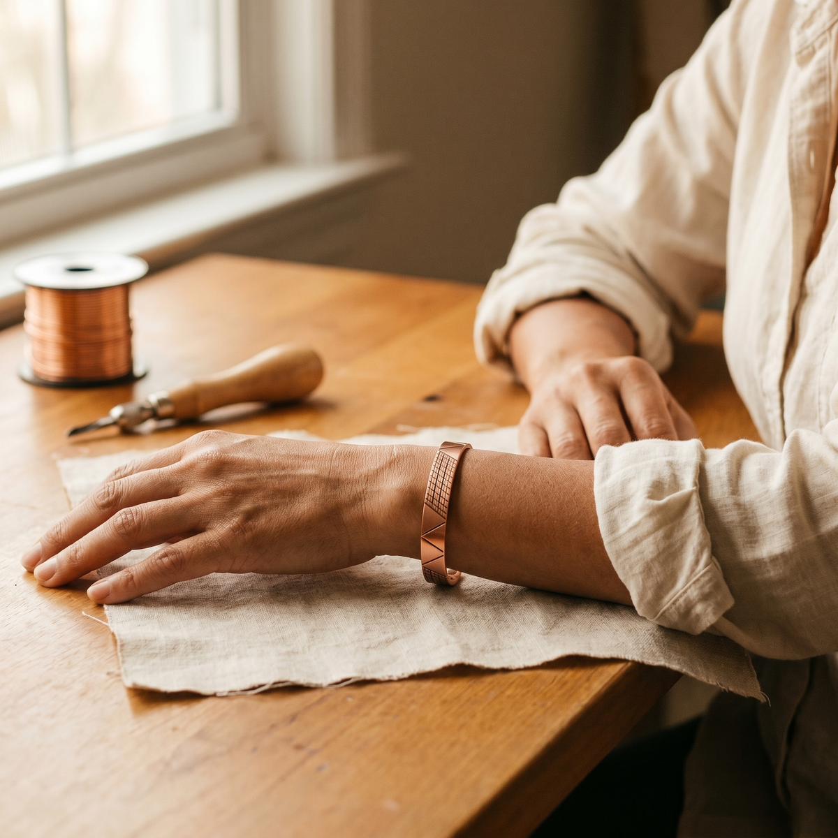 Nora's Kruin Koperen Armband