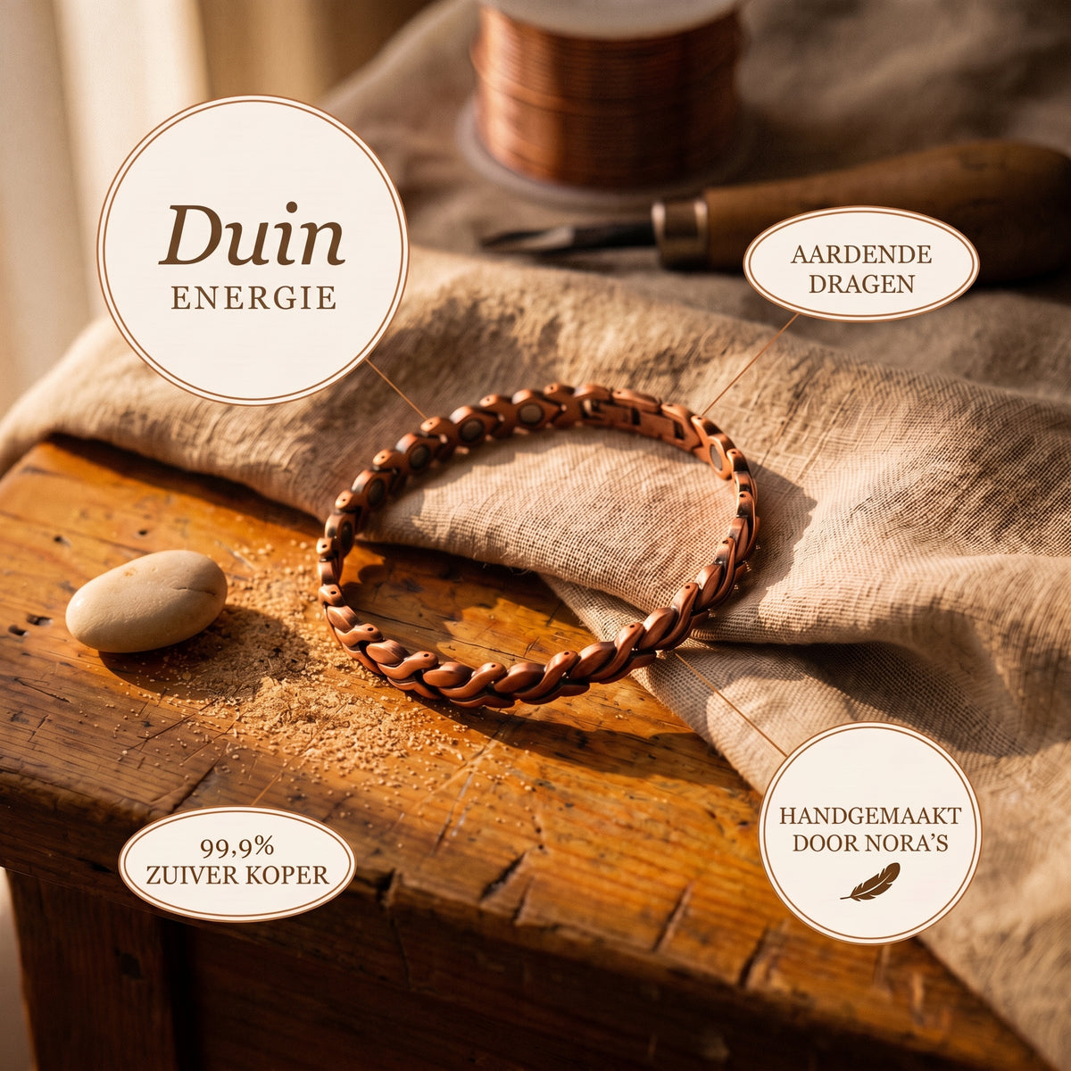 Nora's Duin Koperen Enkelband