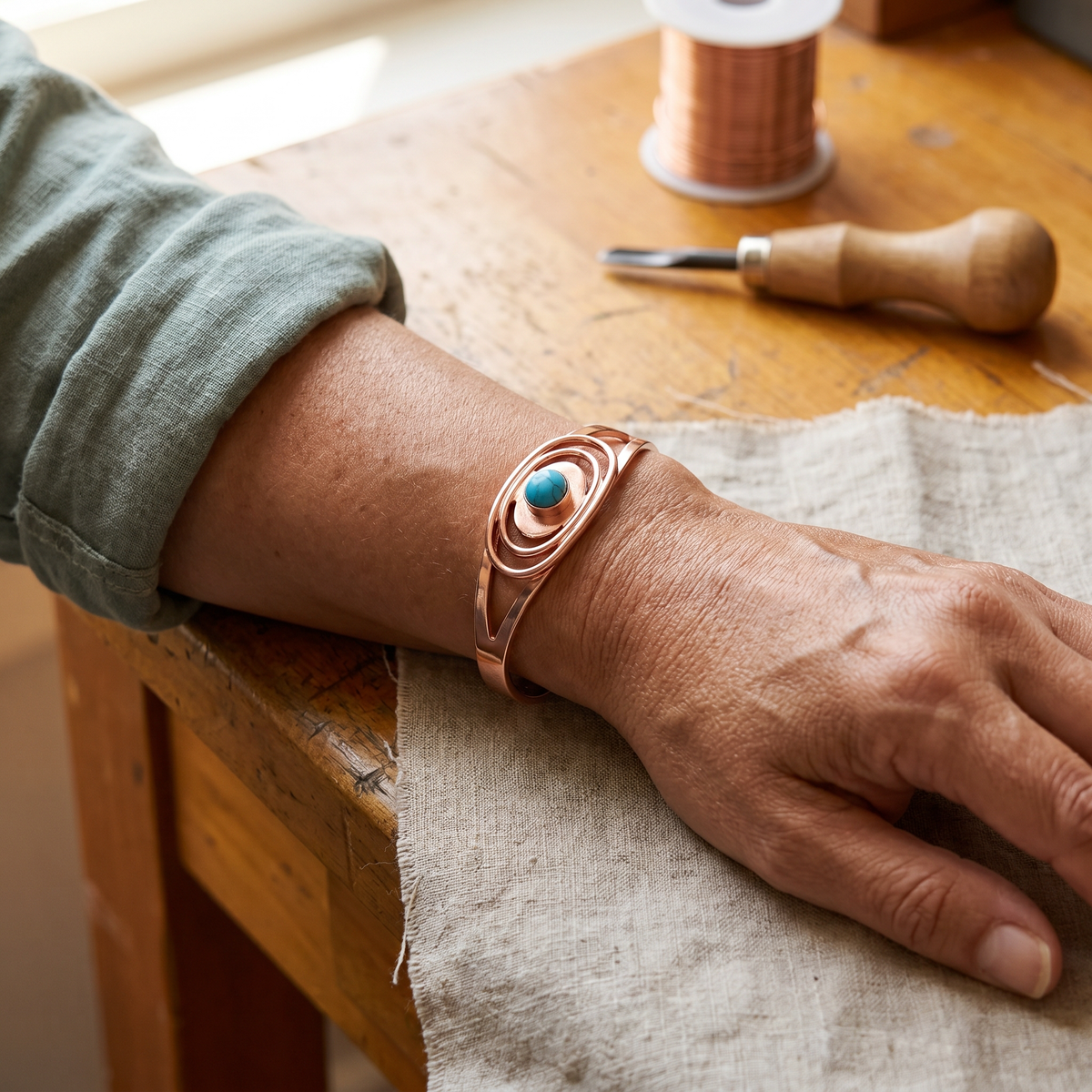 Nora's Zegge Koperen Armband