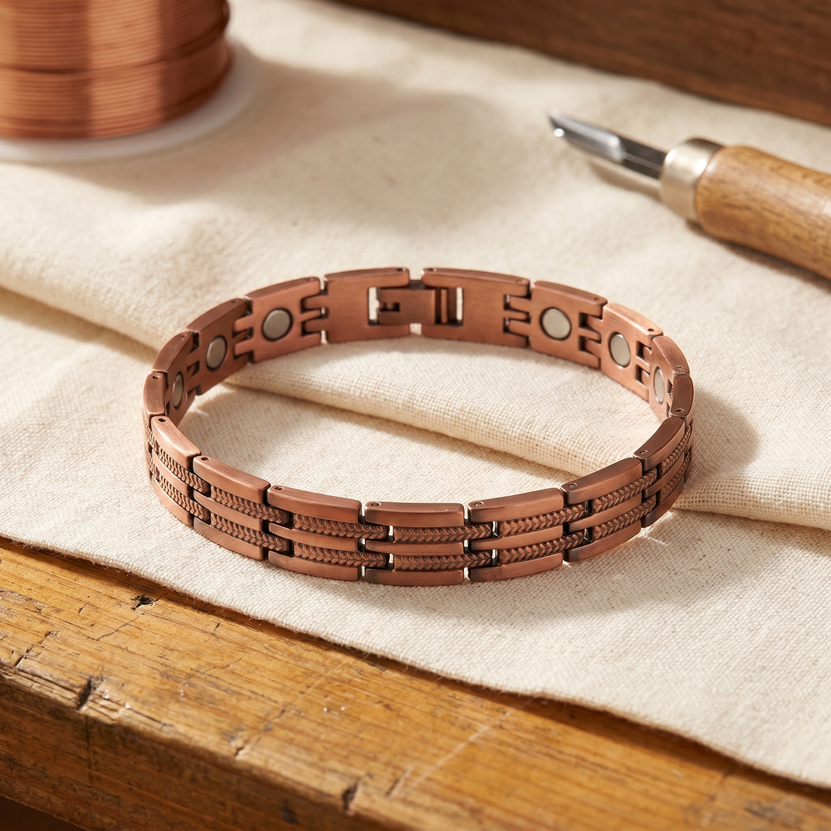 Nora's Snoek Koperen Herenarmband