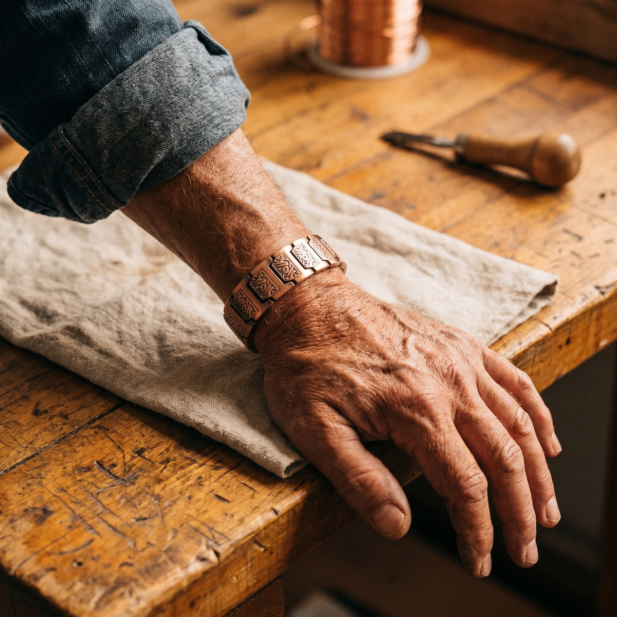 Nora's Vallei Koperen Herenarmband