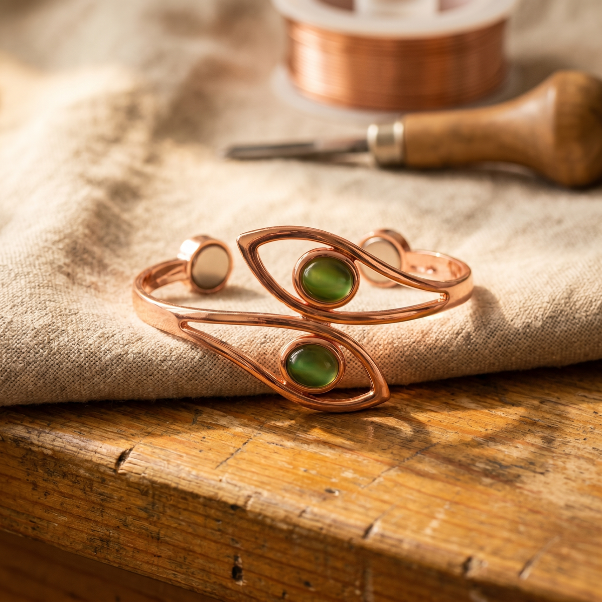 Nora's Opaal Koperen Armband