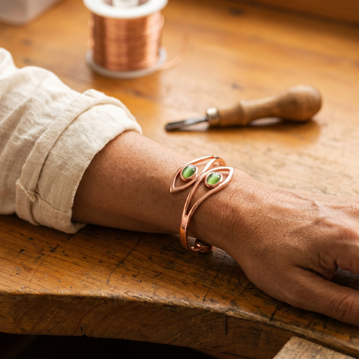 Nora's Opaal Koperen Armband