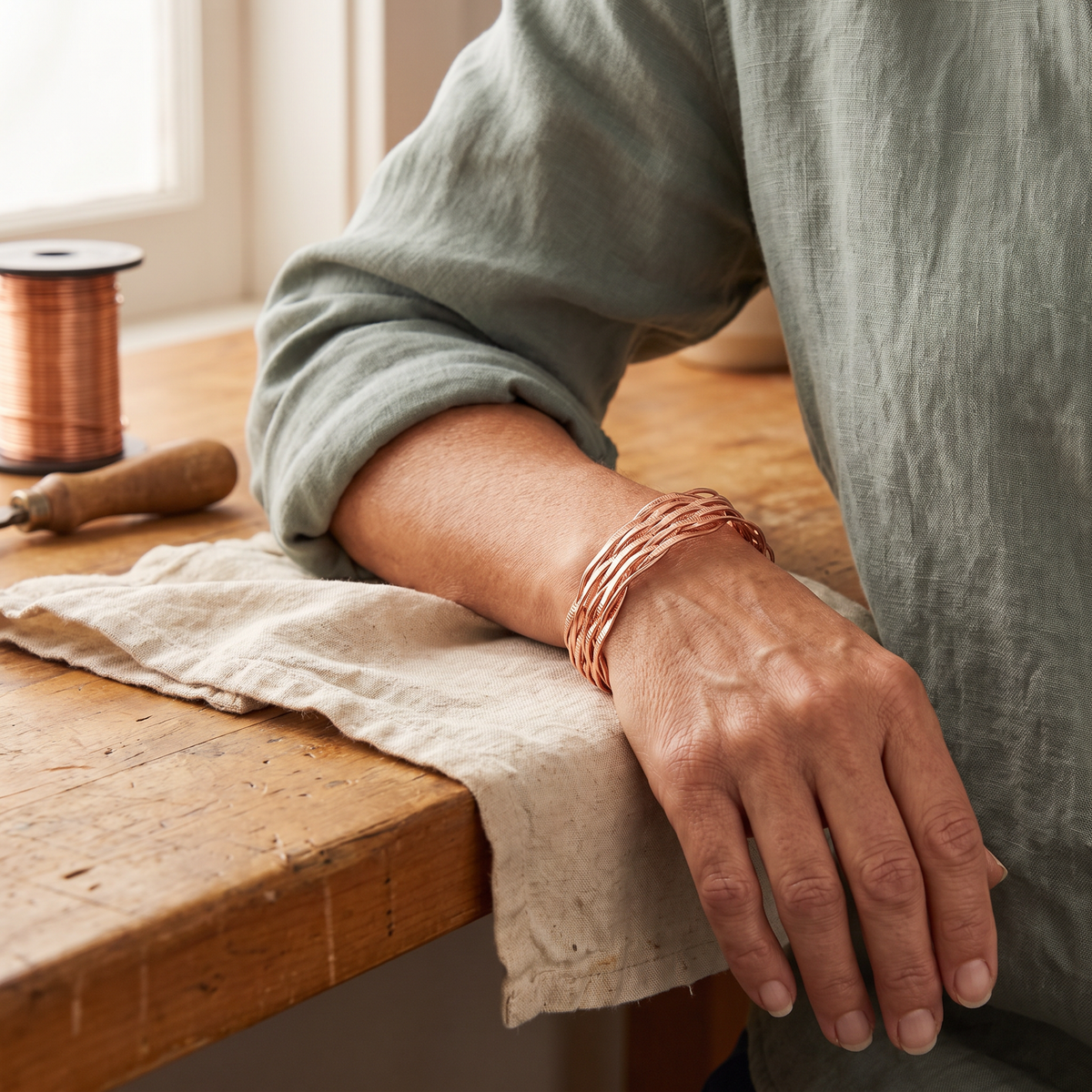 Nora's Sliert Koperen Armband