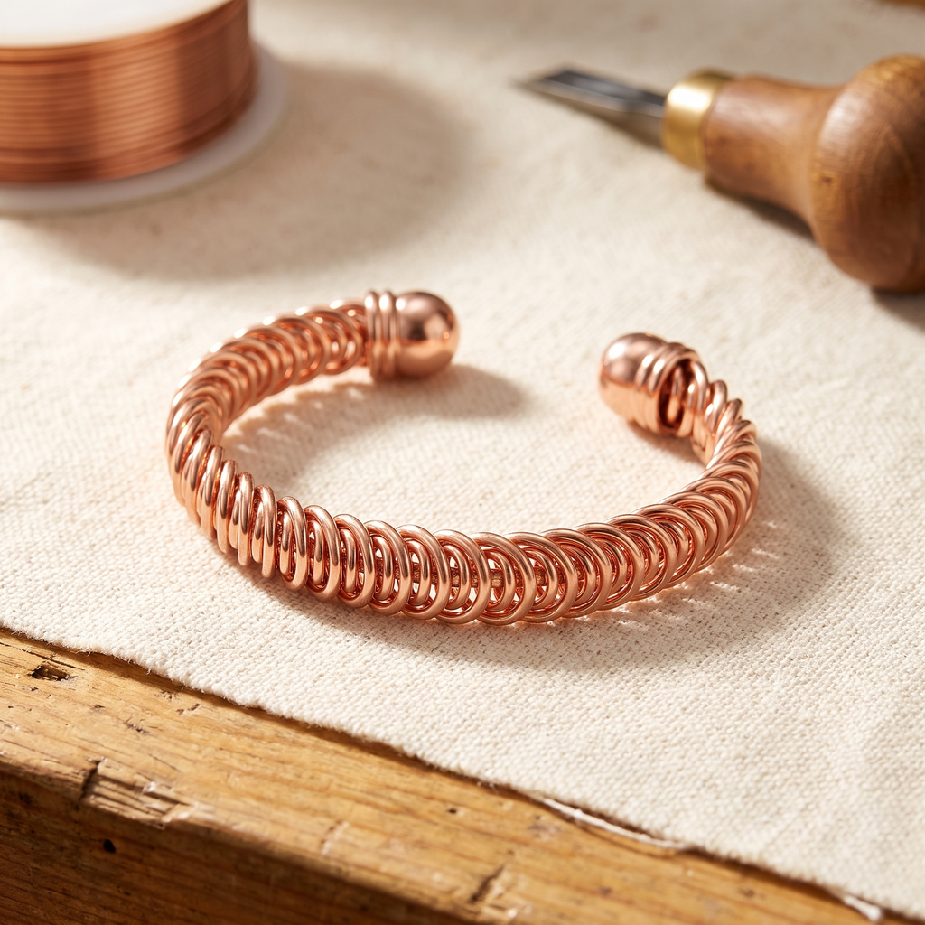 Nora's Windvlaag Koperen Armband