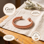 Nora's Windvlaag Koperen Armband