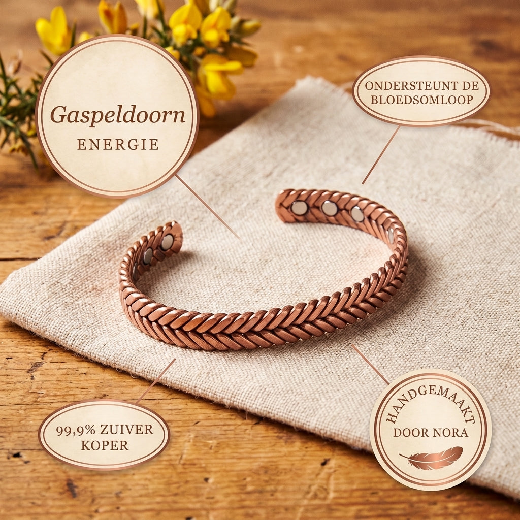 Nora's Gaspeldoorn Koperen Armband
