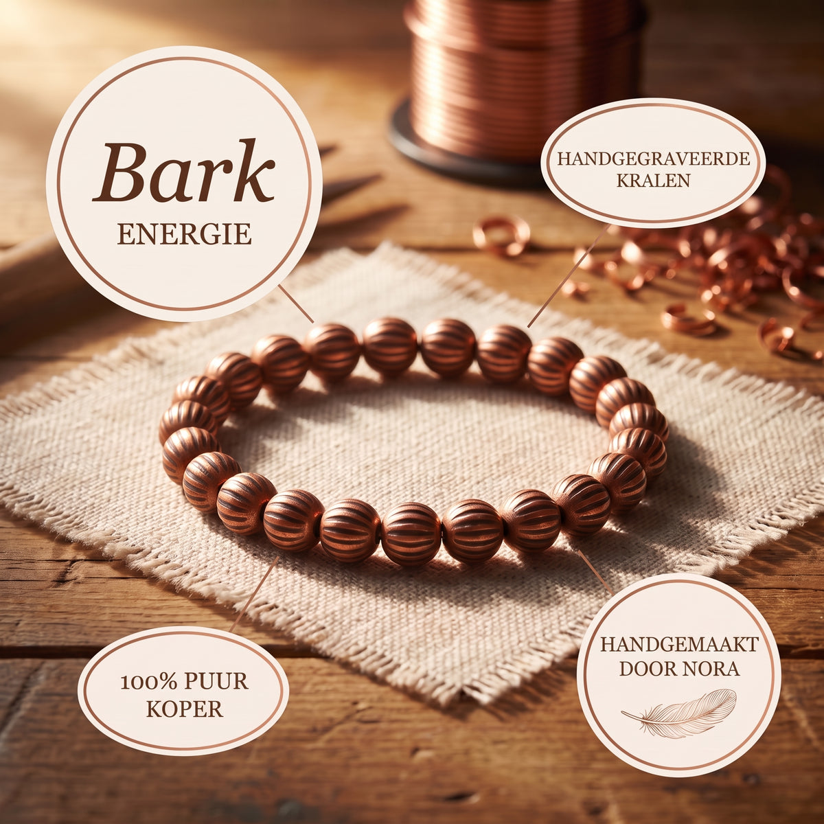 Nora's Schors Koperen Armband