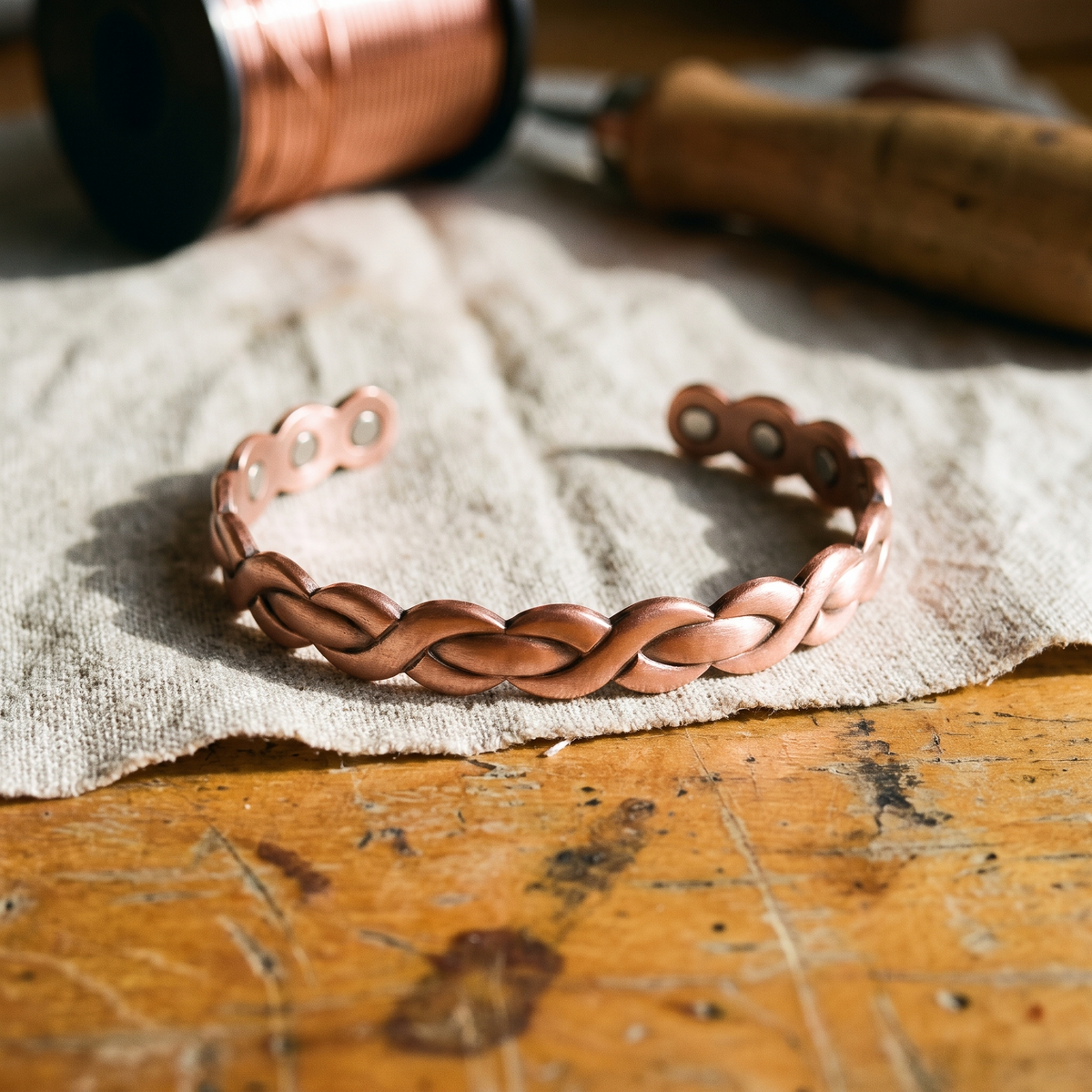 Nora's Weefgetouw Koperen Armband