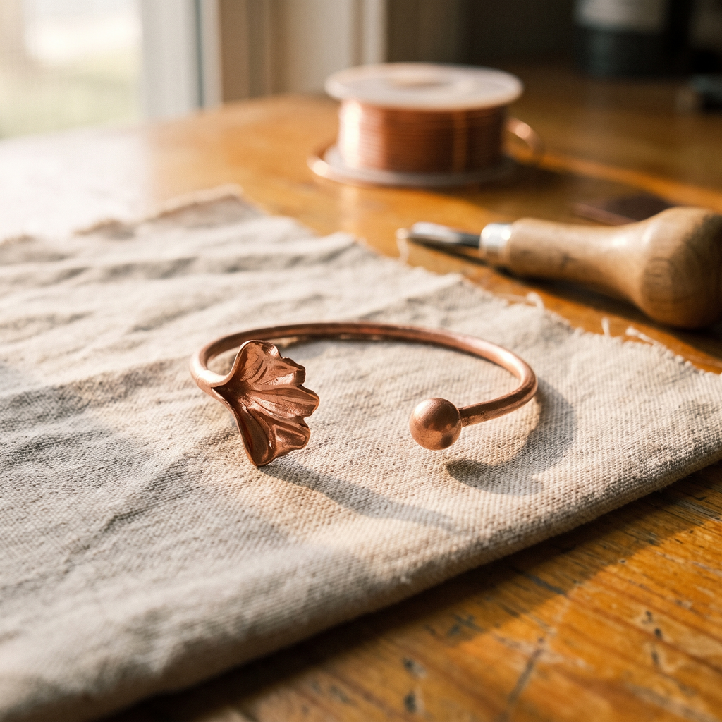 Nora's Schelp Koperen Armband