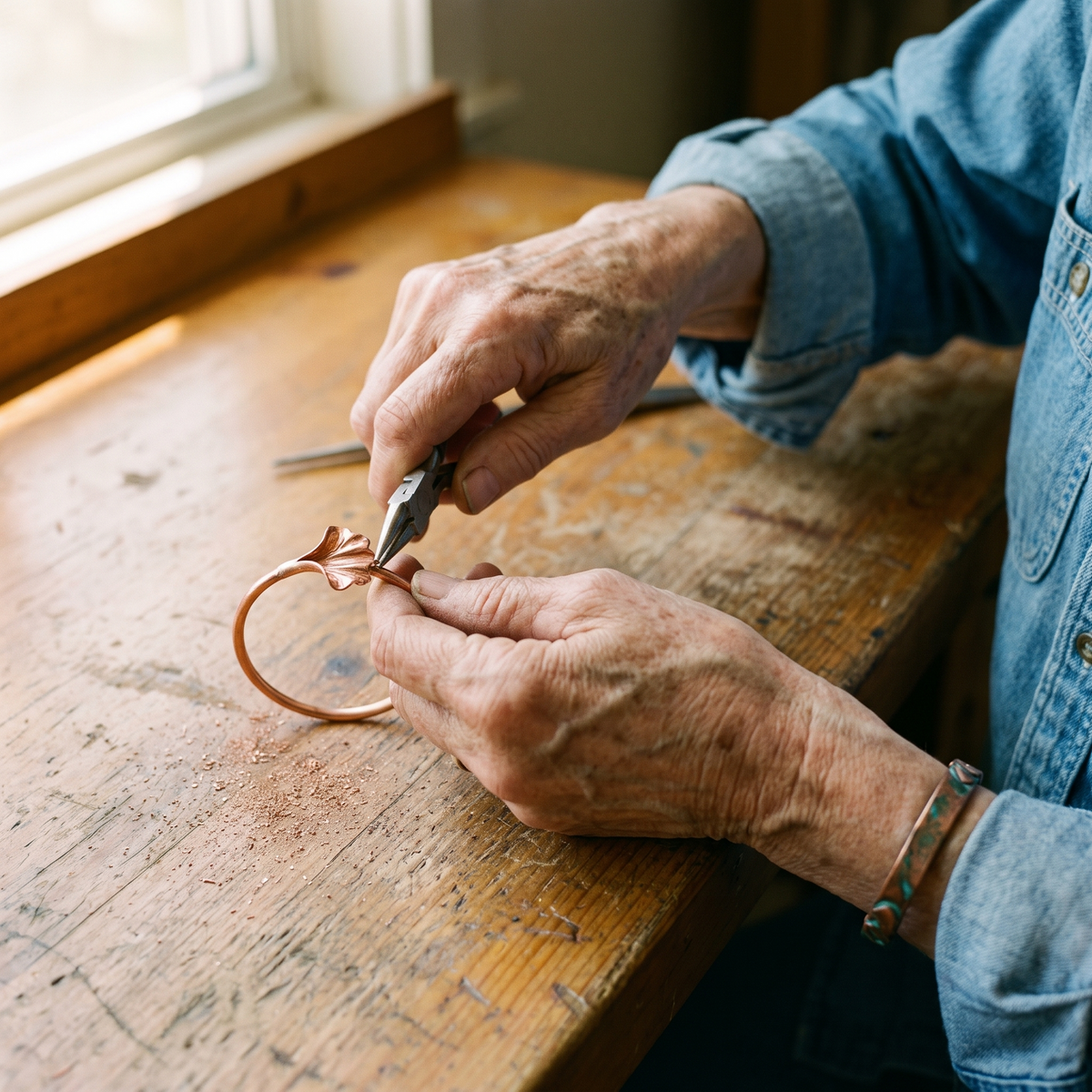 Nora's Schelp Koperen Armband